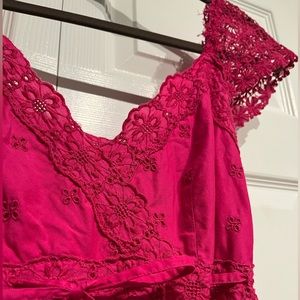 Pink floral lace Guess dress size 3